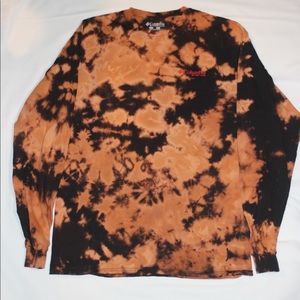 Columbia Long sleeve bleach dye shirt #tiedye
